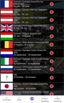 Formula 2024 LiveTime/Calendar android App screenshot 2